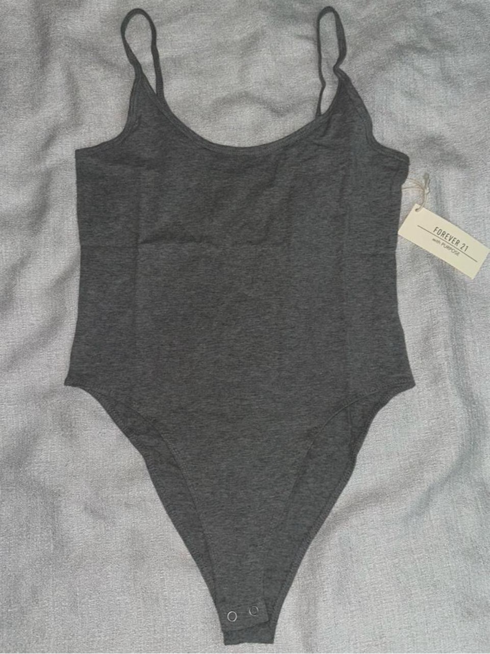 Forever 21 Girls' Gray One-Piece Bodysuit